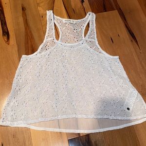 LIKE NEW~ABERCROMBIE KIDS EMBROIDERED FLOWER TOP~XL